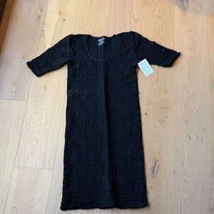Tees by Tina Black Textured Dress